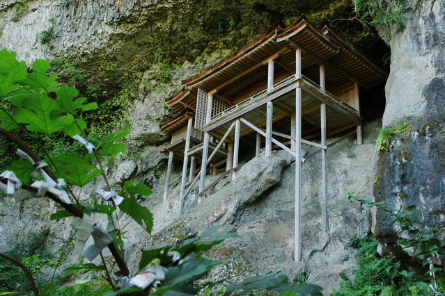 長谷川富三郎 無弟 国宝 三徳山投入堂 鳥取県 板画 希少 - アート/写真